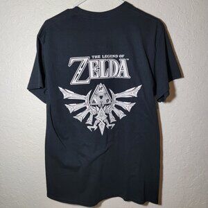 New 2021 Nintendo The Legend of Zelda Print T-Shirt Size Black White Tribal (M)